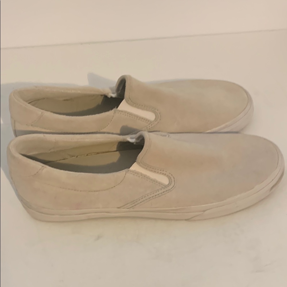 Club Monaco Cream Suede Loafers